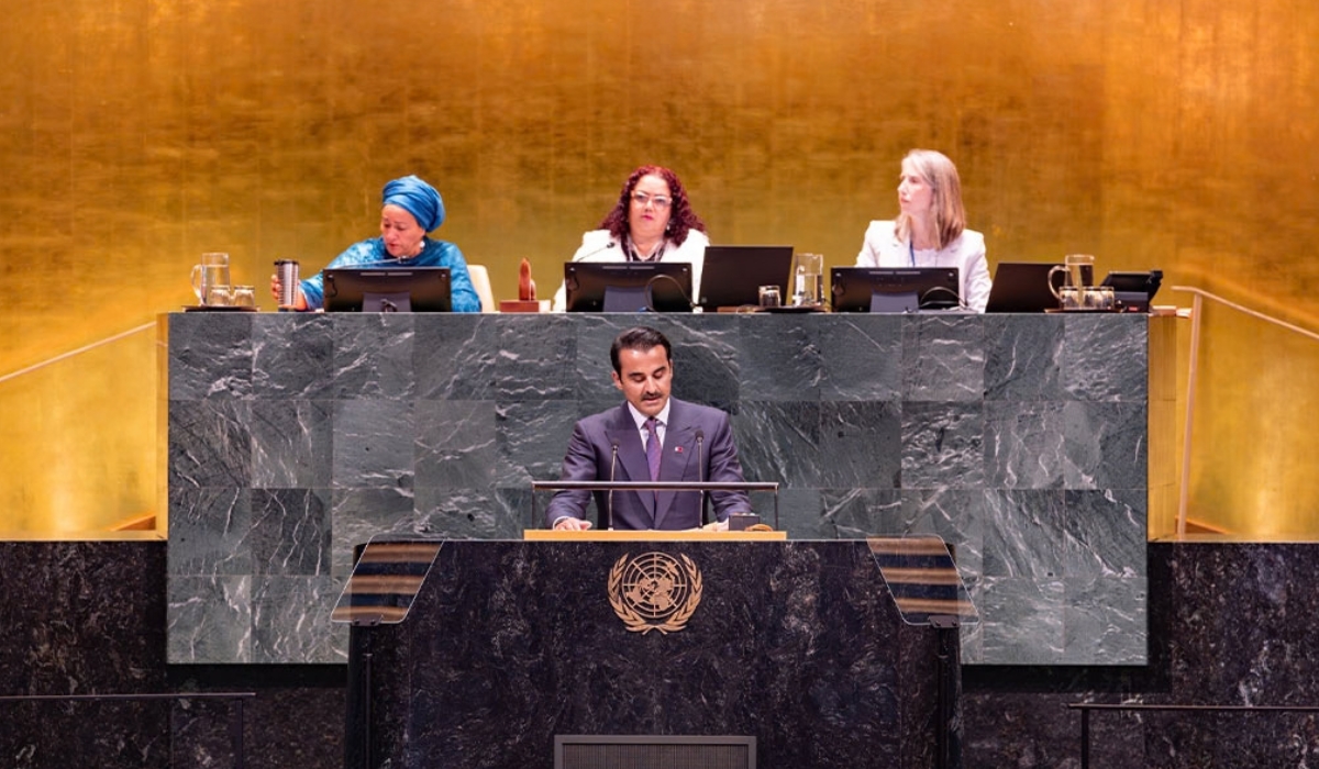 HH the Amir Participates in Opening Session of UN General Assembly